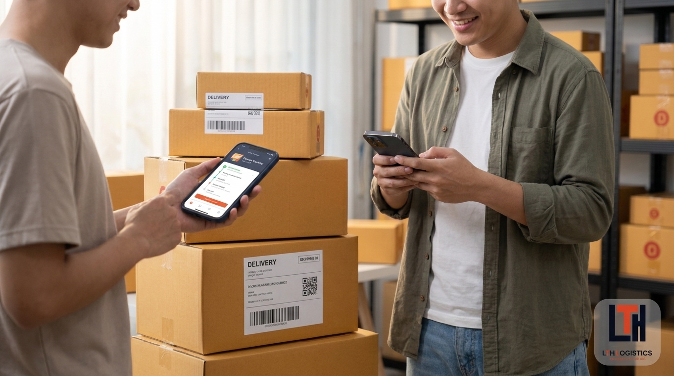 Theo dõi lộ trình đơn hàng dễ dàng ngay trên hệ thống quản lý của LTH Logistics.