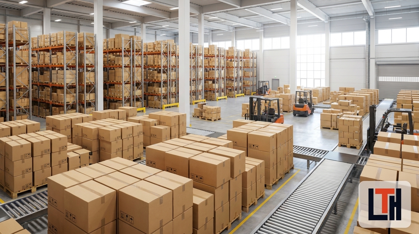 logistics warehouse parcels shipping