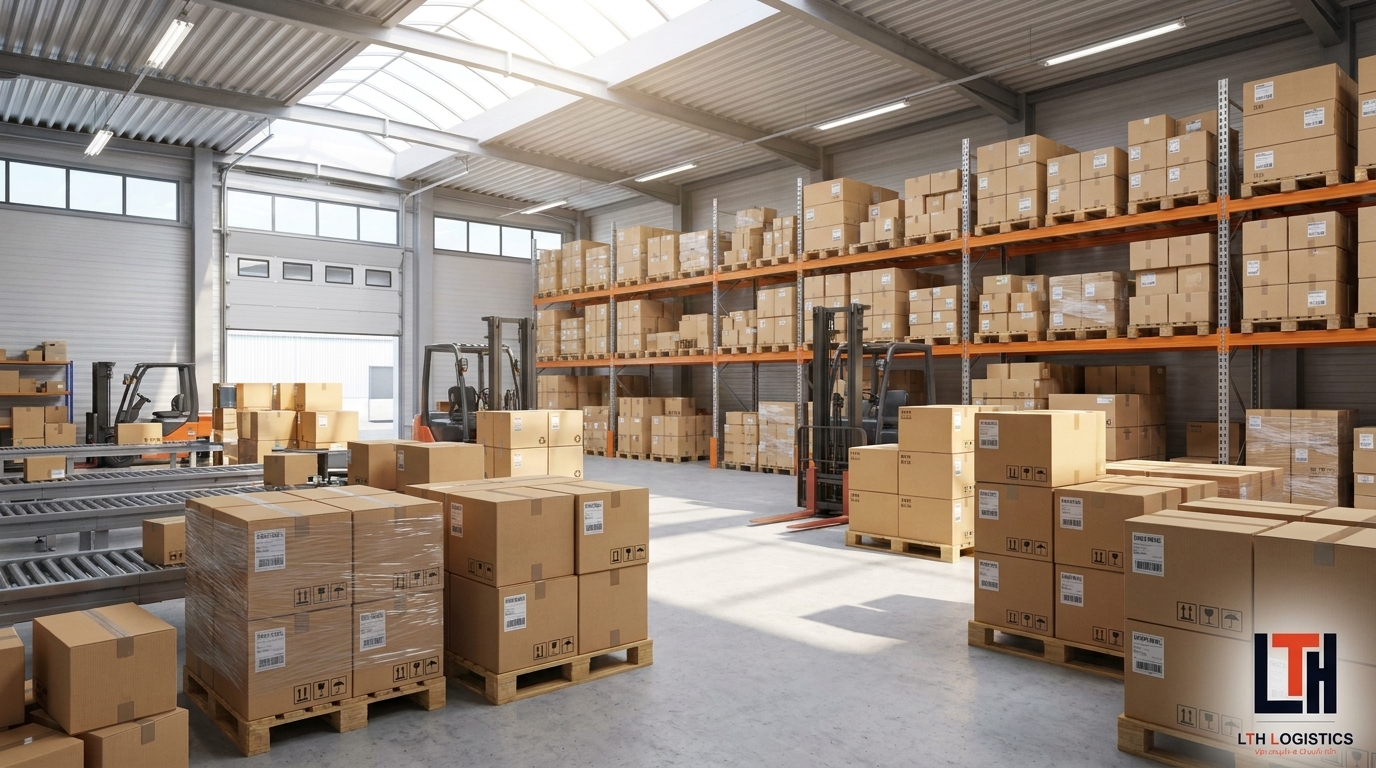 warehouse cardboard boxes logistics shipment