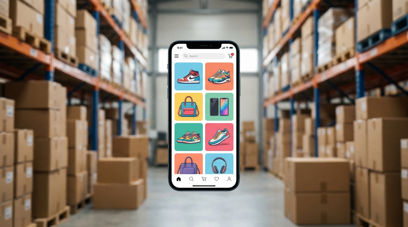 smartphone online shopping warehouse e-commerce